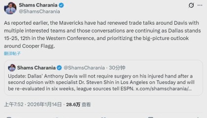 拒绝赛季报销！浓眉交易重启！湖人第一个出局